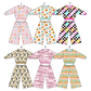( Moq 5 Each Style ) Sibling Baby Girls Kids Long Sleeves Cow Flower Shirts Pants Sets Clothes