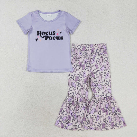 Baby Girl Halloween Tee Ghost Bell Pants Set