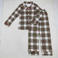 Sibling Baby Boys Girls Adult Christmas Long Sleeves Plaid Shirt Pants Pajamas Family Clothes Sets RTS