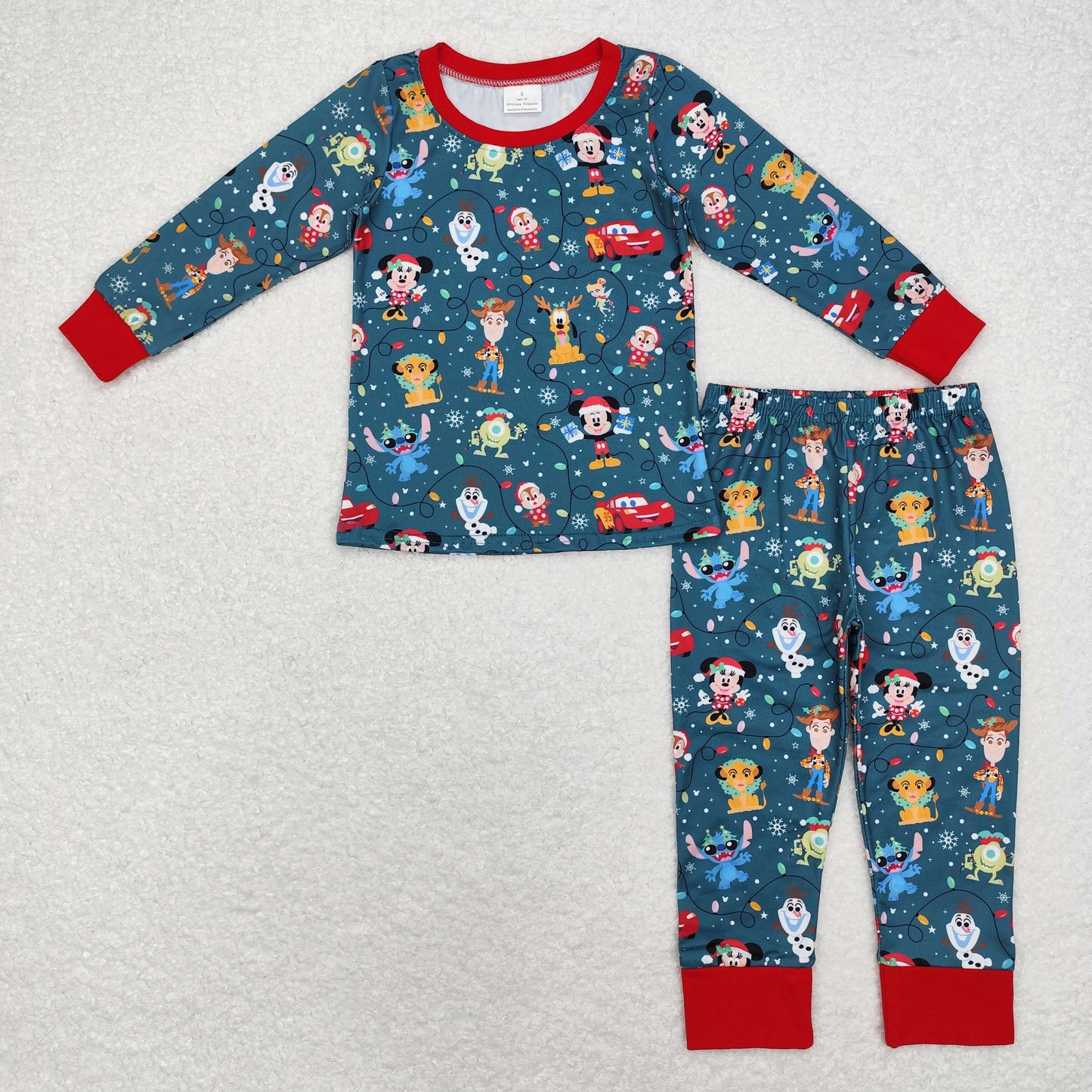 Baby Kids Christmas Cartoon Shirt Pants Pajamas Set