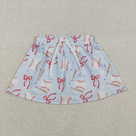 Baby Girls Bows Baseball Yoga Skirt Shorts Skorts Bottoms RTS