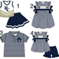 ( Moq 5 ) Customized Baby Boy Girl Toddler Short Sleeves Shorts Shirt Romper Set RC Clothes