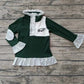 Baby Girl Toddler Long Sleeves Team Buttons Green Shirt Tops