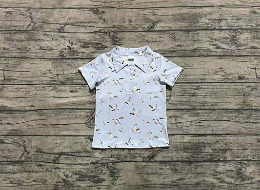Baby Boy Short Sleeves Ducks Buttons Polos Shirt Tee Tops RTS