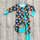 Baby Boy Long Sleeves Halloween Ghost Pumpkins Zipper Romper RTS