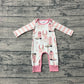 Baby Girls Stripes Long Sleeves Boots Flower Western Romper RTS