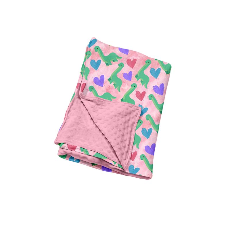 ( Moq 5 ) Preorder Baby Girls Toddler Dinosaurs Hearts Valentine Blanket