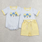 Sibling Baby Boys Kids Embroidery Popsicle Stripes Tops Shorts Set Romper Summer Clothes RTS