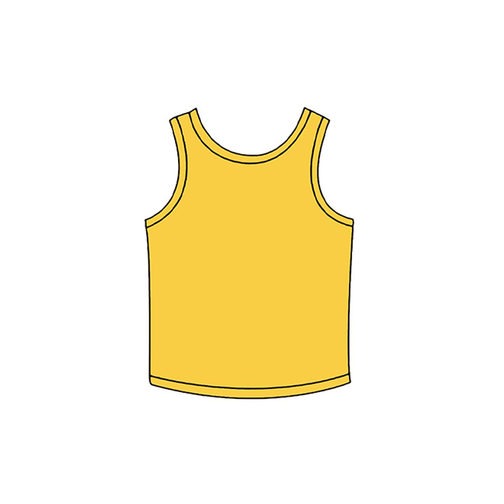 ( Moq 5 ) Preorder Baby Girls Kids Sleeveless Yoga Active Vest Yellow Tops