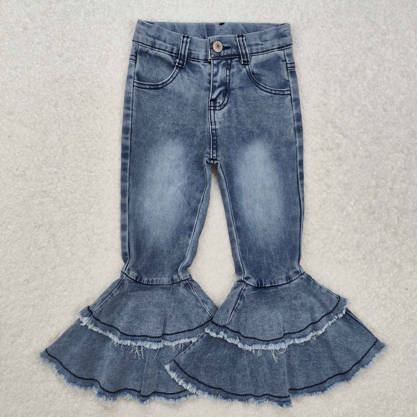 Baby Girl Double-layered Bell Denim Pants Jeans