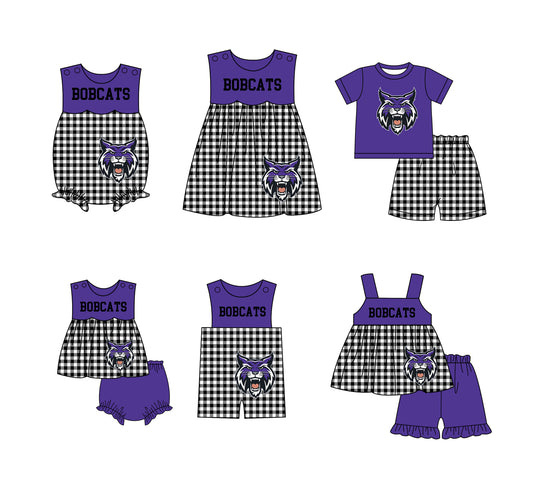 ( Moq 5 Each Style ) Baby Boys Girls Kids Plaid Team Sibling Blue Rompers Dress Sets