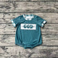 Baby Boy Child Of God Short Sleeves Green Plaid Romper