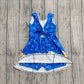 Baby Girl Sleeveless Drips Summer Blue Knee Length Yoga Active Dress RTS
