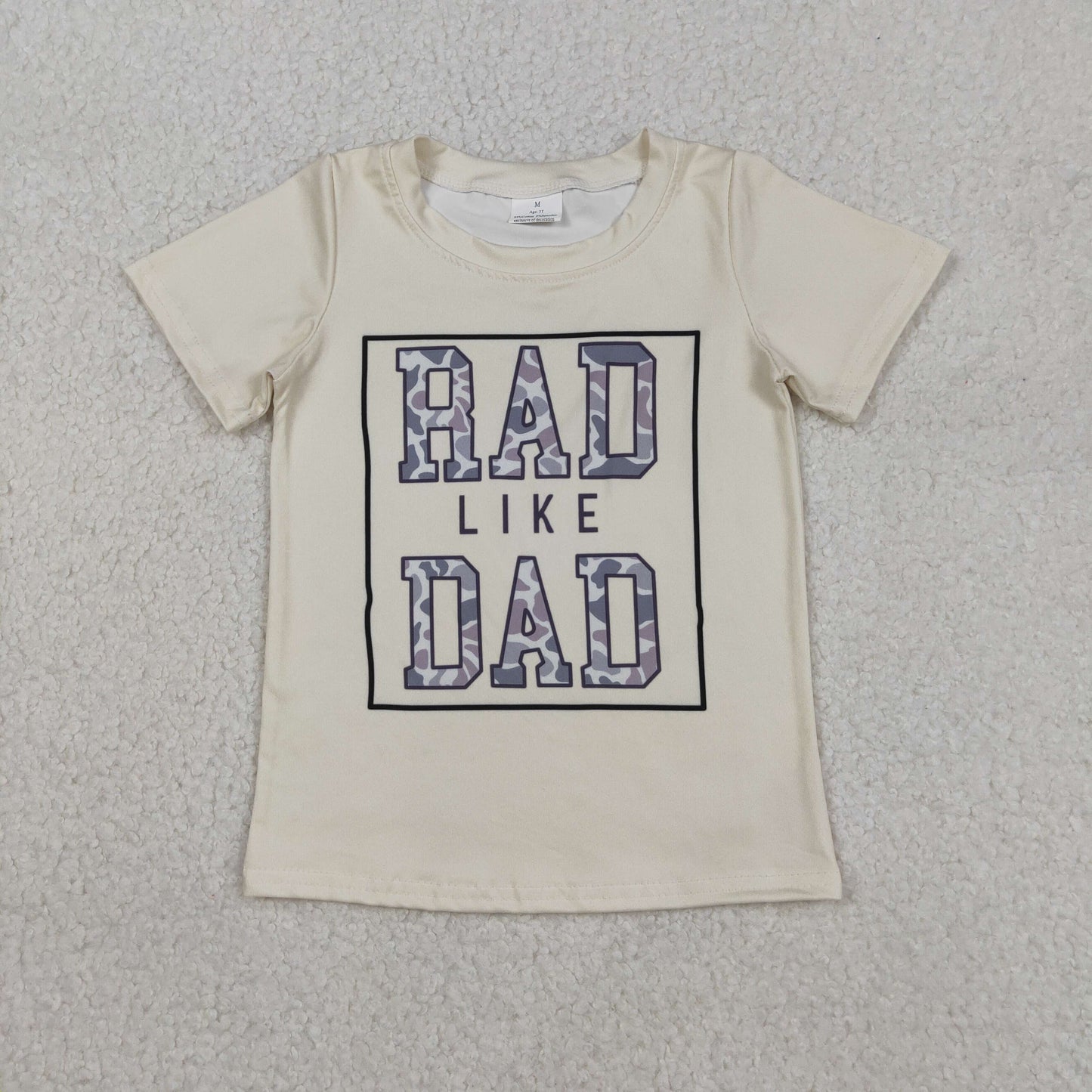 Baby Boys Short Sleeves Dad Camo Tee Shirt Tops RTS
