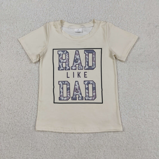 Baby Boys Short Sleeves Dad Camo Tee Shirt Tops RTS