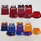 Sibling Baby Girls Kids Sleeveless Bows Cotton Shirts Shorts Sets Cheer Team Clothes RTS