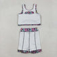 Baby Girl Sleeveless Colorful Leopard Yoga Vest Skort Active Wear Set RTS