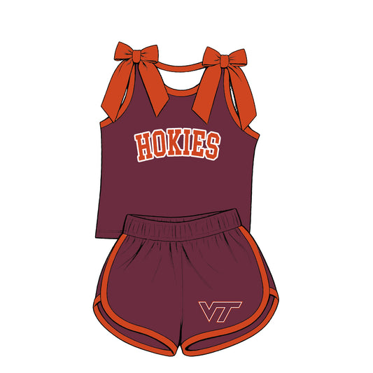 ( Moq 5 ) Sibling Baby Girls Kids Sleeveless Bows Shirt Shorts Team Set Clothes