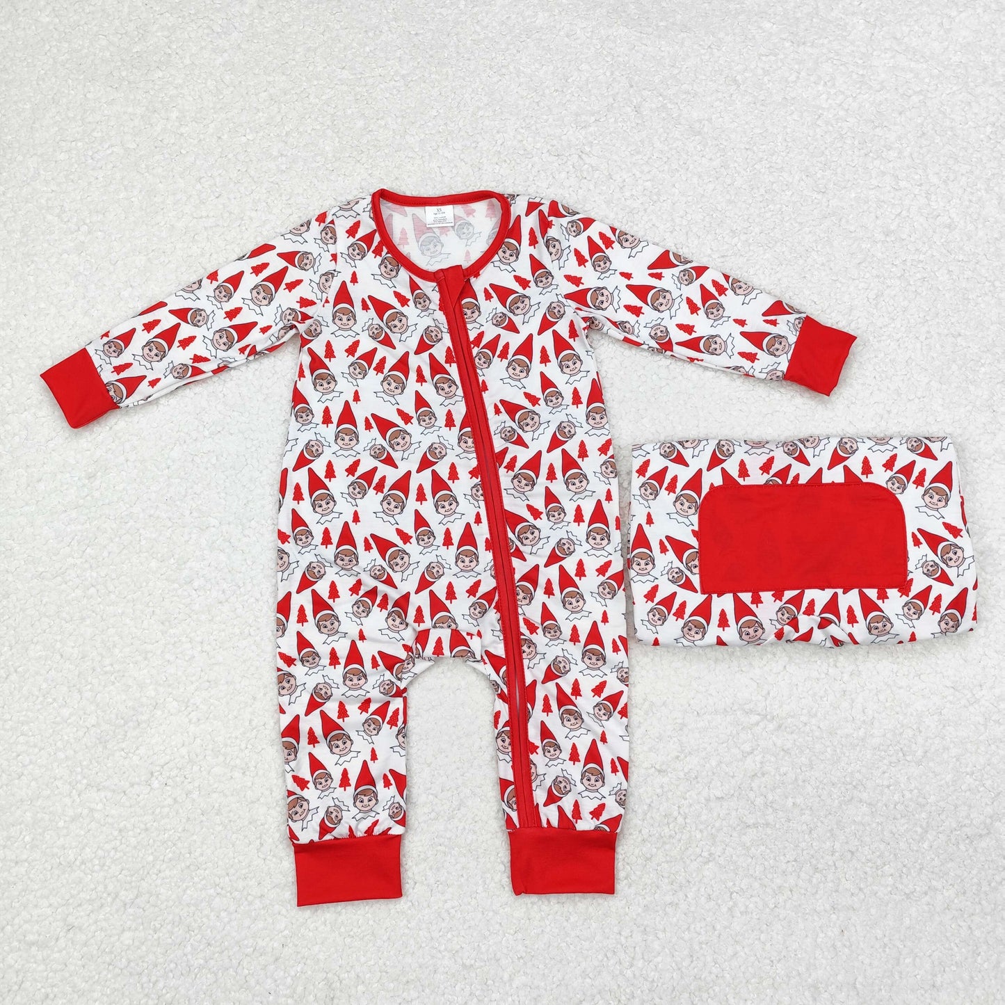 Baby Kids Toddler Christmas Sibling Brother Bamboo Romper Pajamas Clothes Set