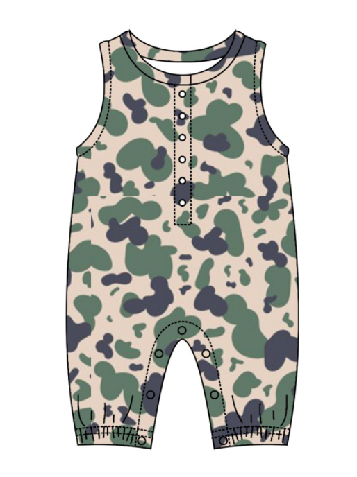 Baby Kids Toddler Sibling Camo Shirt Romper Set Moq 5