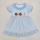 Baby Girl Short Sleeves Princess Stripes Knee Length Dress RTS