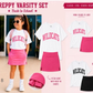 ( Moq 5 Each style ) Custom Girls Kids Short Sleeves Shirts Skirt Shorts Sets 6.19