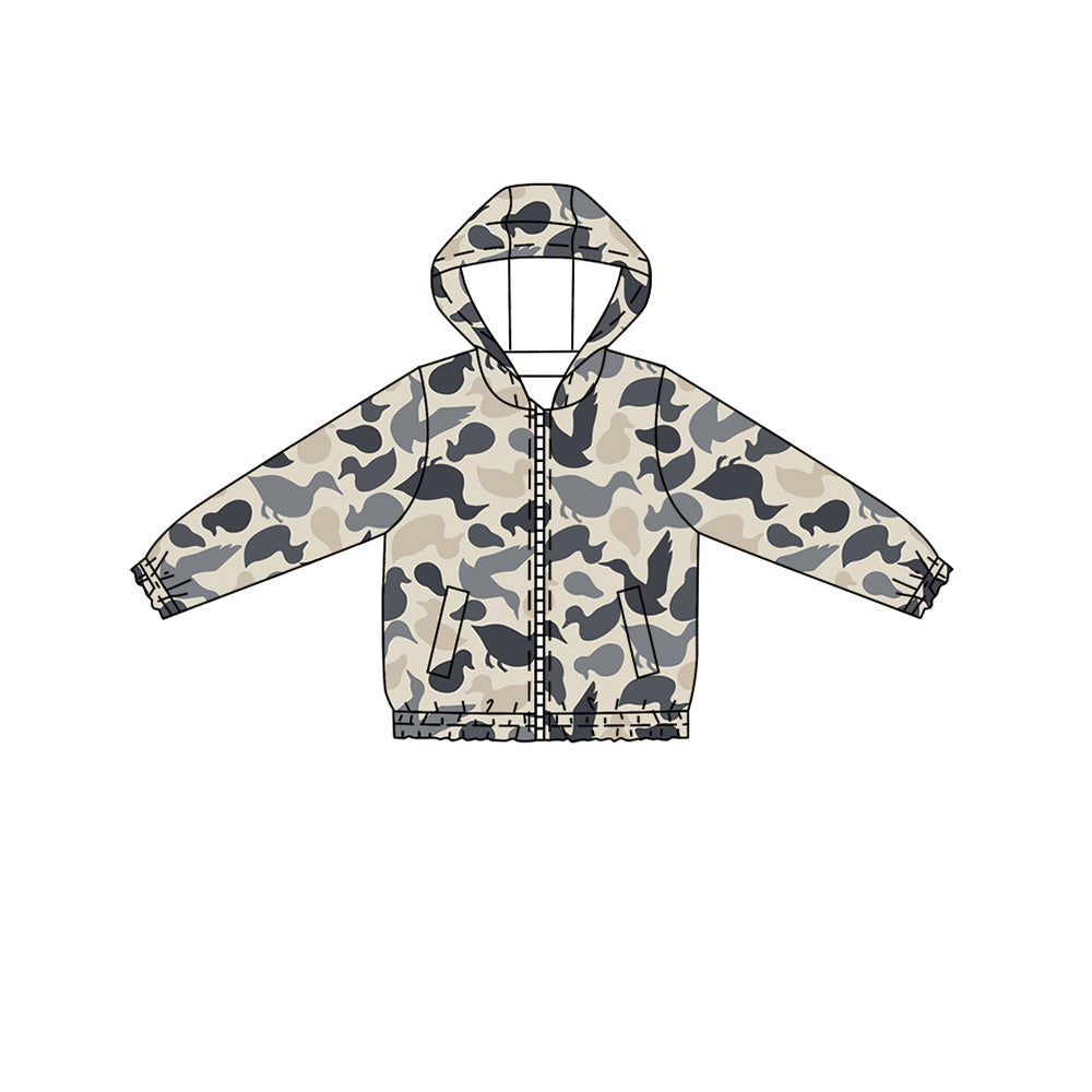 Baby Boy Camo Ducks Hunting Hooded Tops