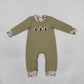Sibling Baby Boys Kids Long Sleeves Embroidery turkey Camo Rompers Sets Thanksgiving Clothes RTS