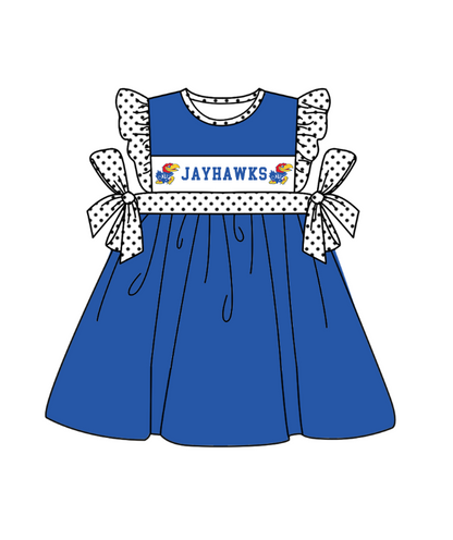 ( Moq 5 Each Style ) Baby Boys Girls Short Sleeves Team Sibling Blue Romper Dress Set