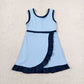 Sibling Baby Girl Kids Sleeveless Ruffle Knee Length Yoga Active Dresses RTS