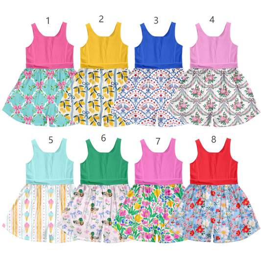 ( Moq 5 Each Style ) Sibling Baby Girls Kids Sleeveless Flower Jumpsuits Summer Clothes