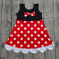 ( No moq ) Preorder Baby Girls Kids Sleeveless Dots Knee Length Dress