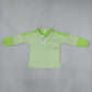 Baby Girls Kids Long Sleeves Green Stripes Zipper Pullover Yoga Active Shirt RTS