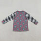 Baby Girls Kids Long Sleeves Checked Buttons Western Shirt Tops RTS