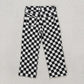 Baby Kids Black Checkered Denim Jeans