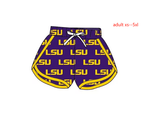 Adult Women Team Summer Sports Purple Shorts