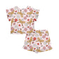 ( Moq 5 Each Style ) Sibling Baby Girls Kids Short Sleeves Pencil Bows Flower Shirts Shorts Back to School Sets