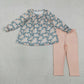 Baby Girls Kids Long Sleeves Flower Tunic Leggings Pants Clothes Set RTS