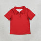 Baby Girls Kids Short Sleeves Red Buttons Yoga Active Shirt Tops RTS
