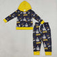 Sibling Baby Boys Girls Kids Long Sleeves Cups Shirts Pockets Pants Christmas Sets Clothes RTS