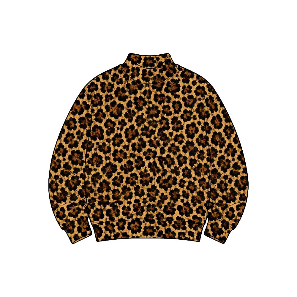 ( Moq 5 ) Preorder Adult Women Long Sleeves Shirt Leopard Pullover Yoga Active Clothes