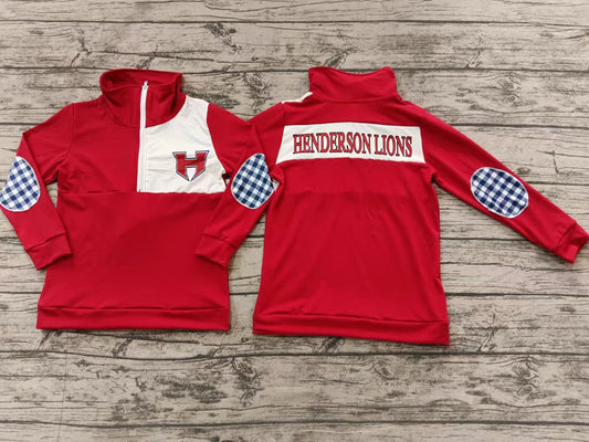Baby Boy Toddler Long Sleeves H Team Zipper Red Shirt Tops