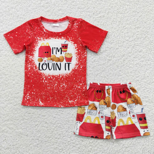 Baby Boy Girl Short Sleeves Chips Summer Sibling Clothes Sets