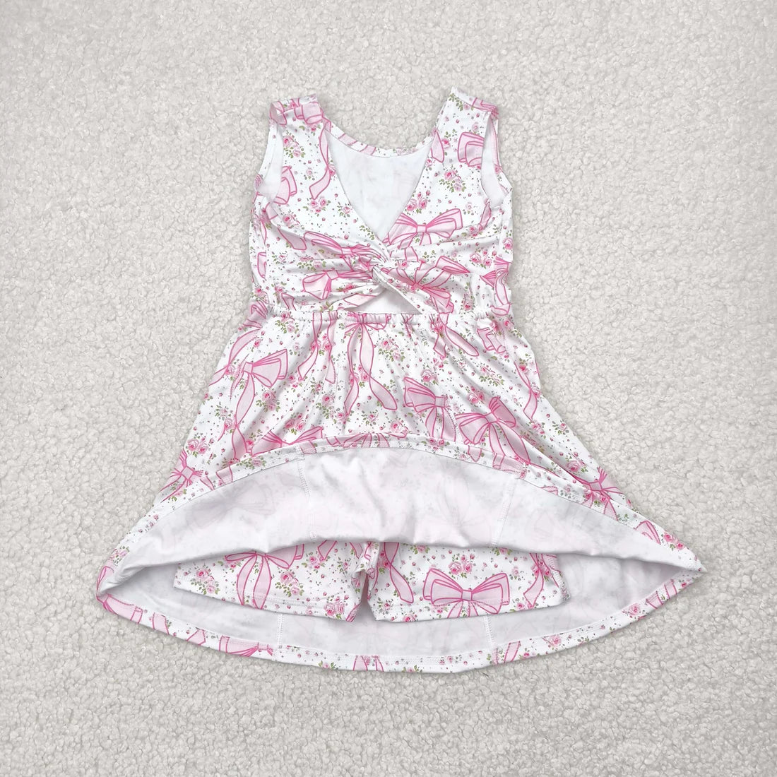 Baby Girl Toddler Sleeveless Sibling Knee Length Yoga Active Dress RTS