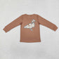 Baby Boy Long Sleeves Brown Camo Duck Shirt Tops