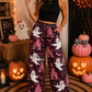 ( Moq 5 ) Preorder Adult Women Halloween Ghosts Pink Leopard Pants Bottoms Clothes