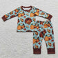 Sibling Baby Boys Girls Kids Long Sleeves Thanksgiving turkey Rompers Sets RTS