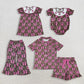 Sibling Girls Kids Adult Women Embroidery Bows Southern Camo Smocked Dress Romper Pajamas Pants RTS