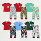 Baby Boy Kids Short Sleeves Dinosaurs Shirt Pants Sibling Brother Clothes Set