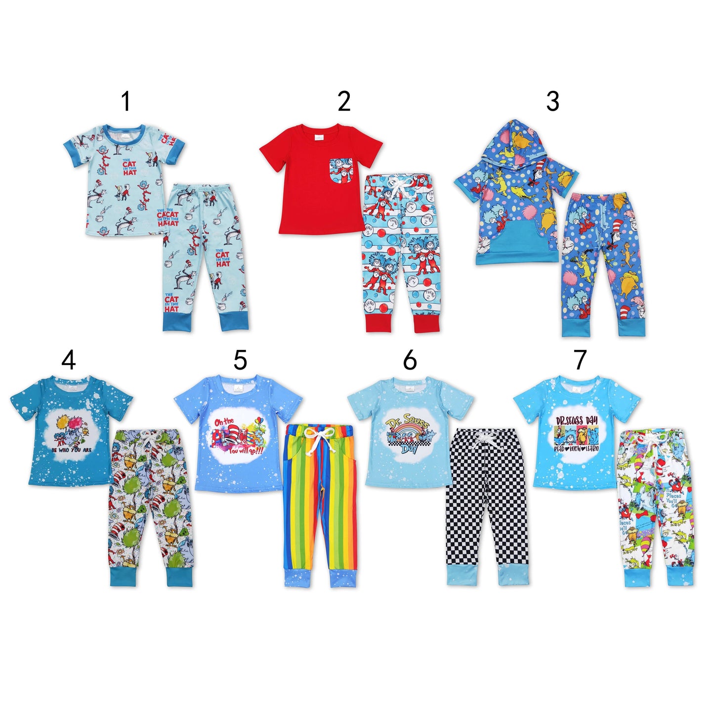 Baby Boy Short Sleeves Dr Reading Sibling Outfit Clothes Set